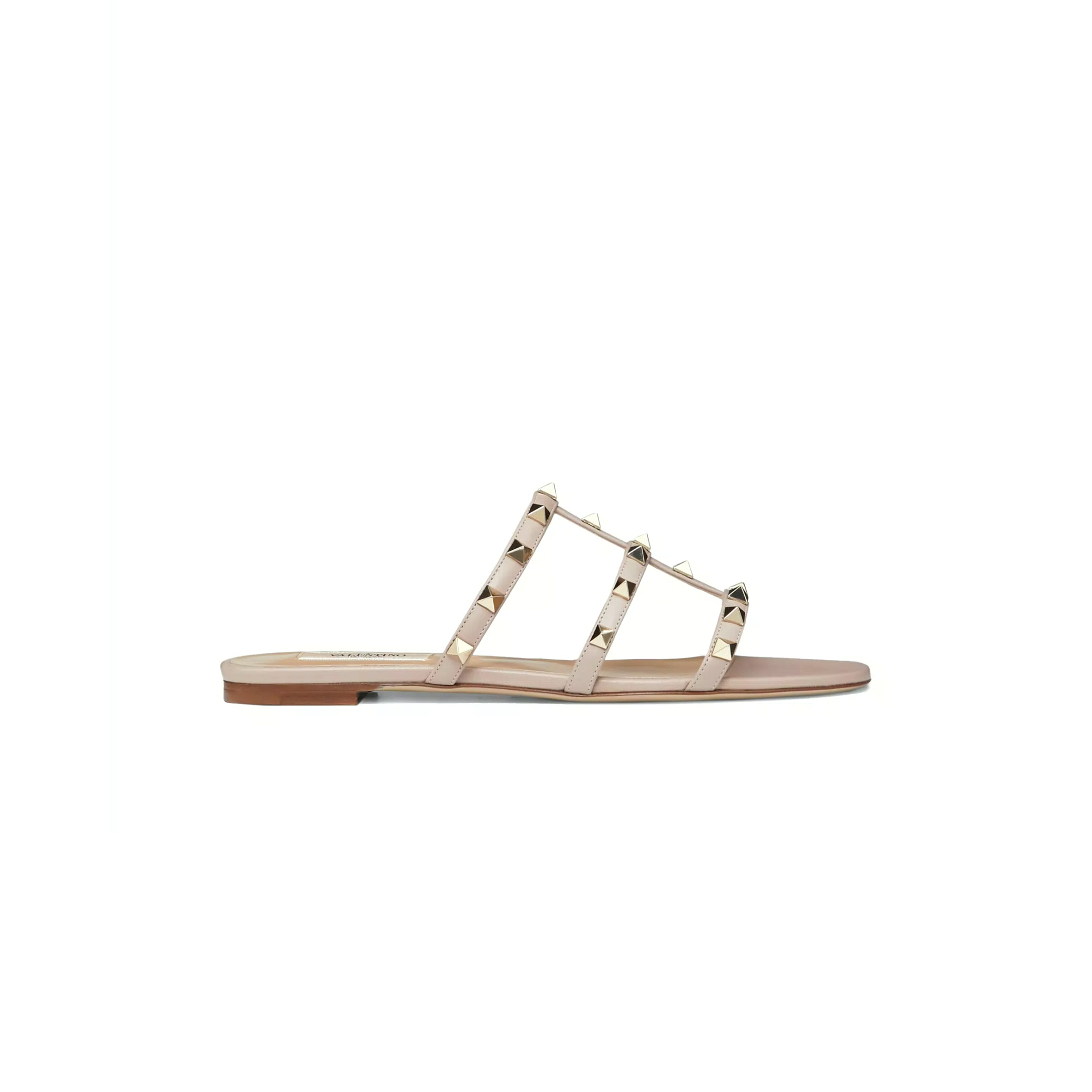 VALENTINO ROCKSTUD FLAT SLIDE SANDAL 5W2S0C49VOD_P45